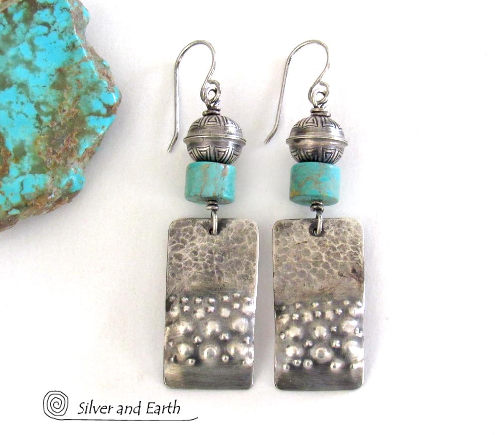 Sterling silver 2024 tribal earrings